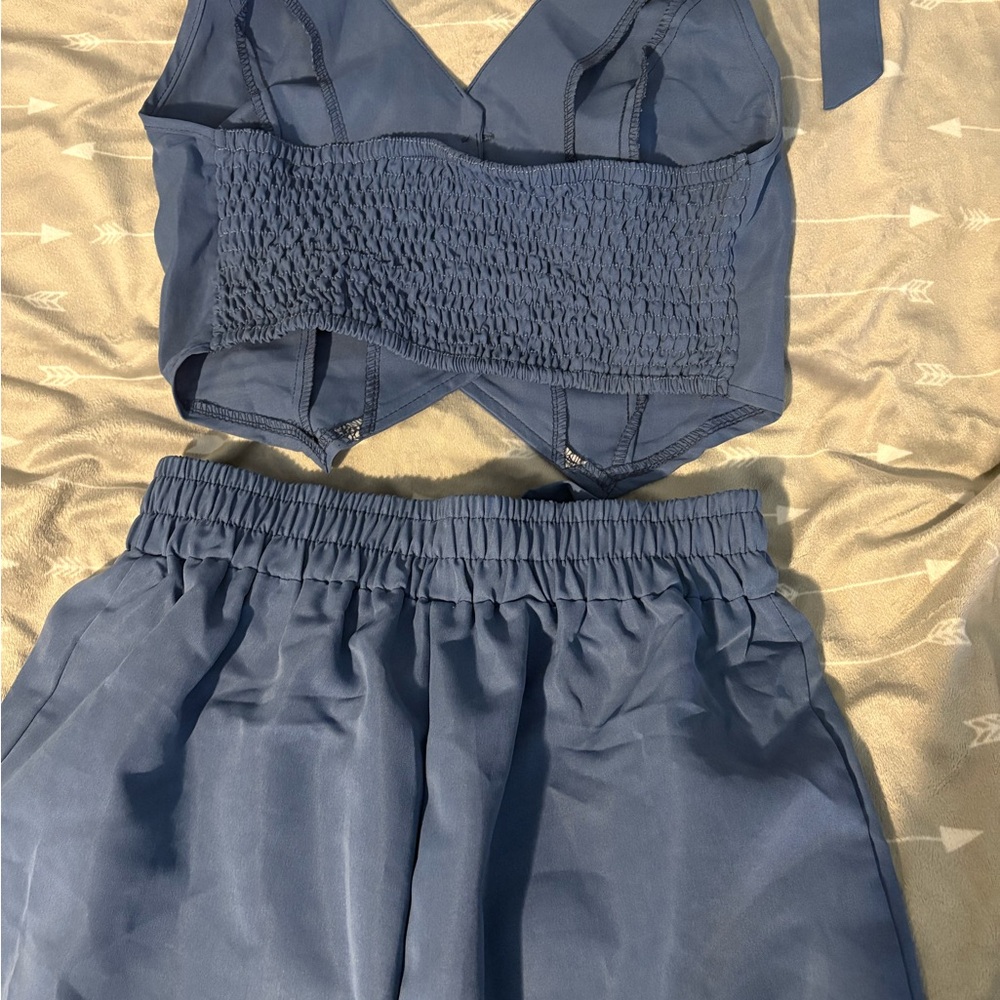 Elegant Blue Women's Jumpsuit - Picture 3 of 4